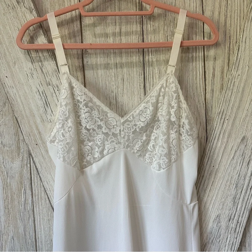 VINTAGE 70s Lace Trim Nightie - Picture 11 of 13